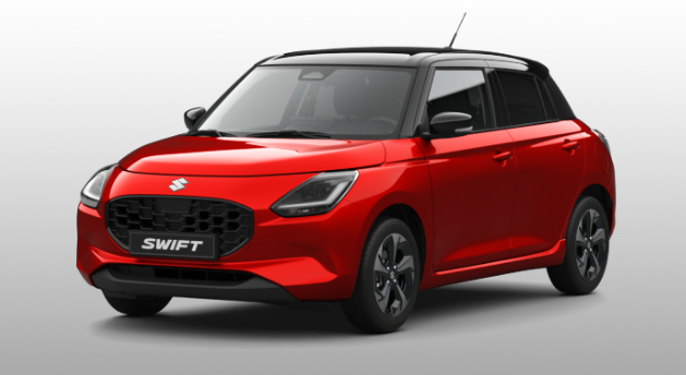 Nuova Suzuki Swift rossa tetto nero